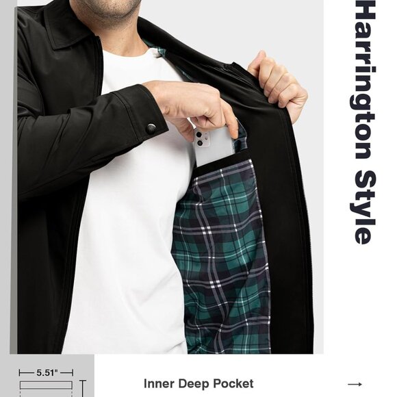 Men's X-Large Casual Windbreaker - Stylish Lightweight Jacket for Fall/Spring - Picture 5 of 6